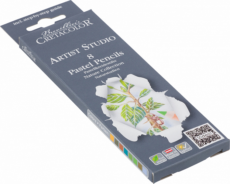 Набор карандашей пастельных Cretacolor "Artist Studio Line" 8 цветов для рисования этюдов, картонная